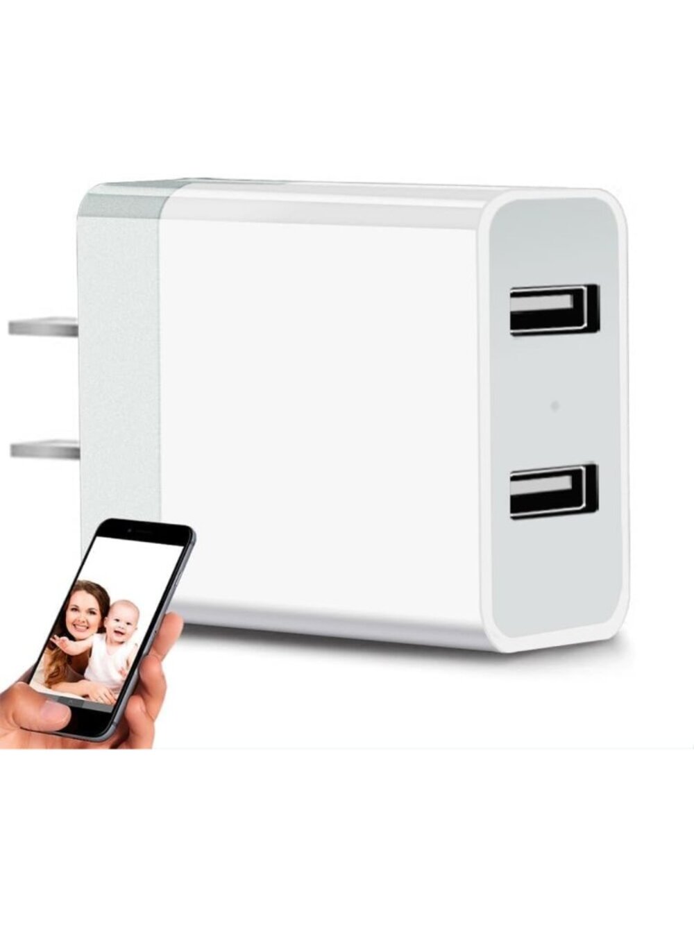Upgraded HD 1080P Hidden WiFi Charger Camera - Home Security & Surveillance